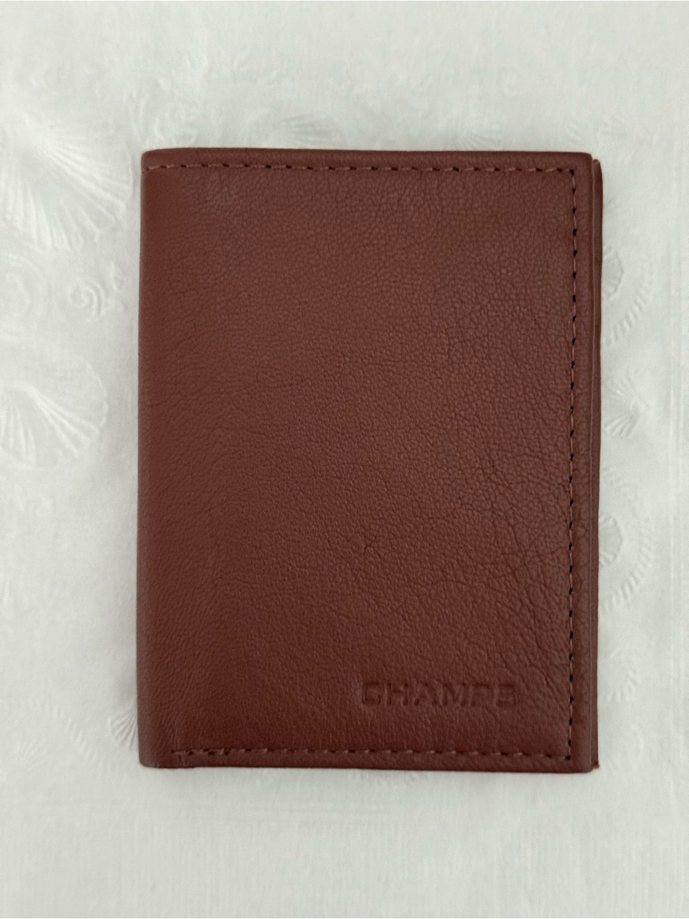 Champs Brown Leather Card Holder